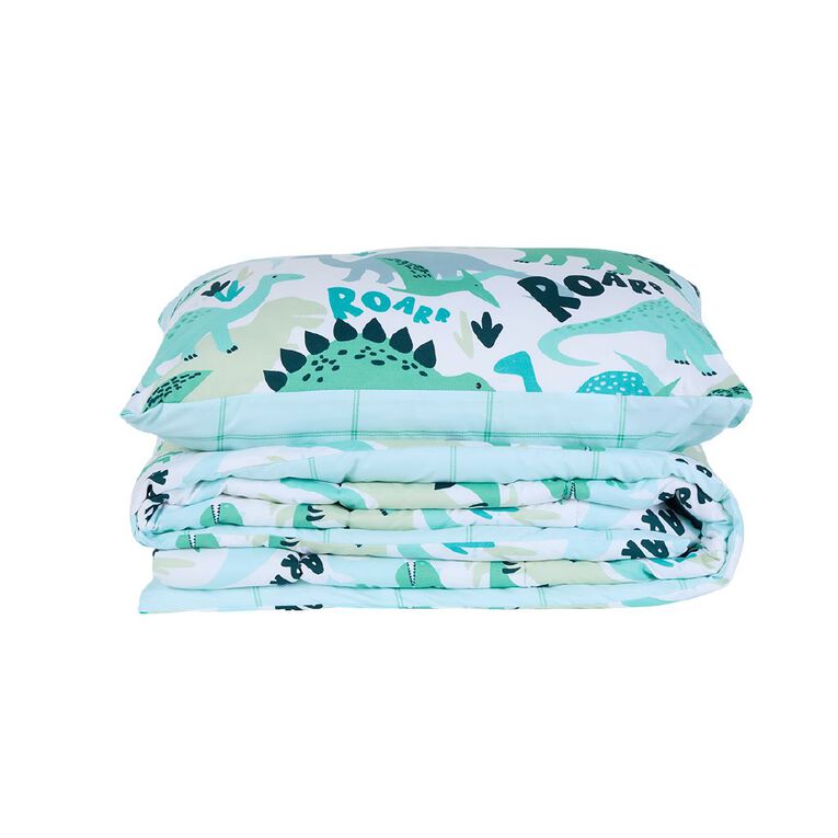 Living & Co Comforter Set Reversible Dino-roar King Single, , hi-res