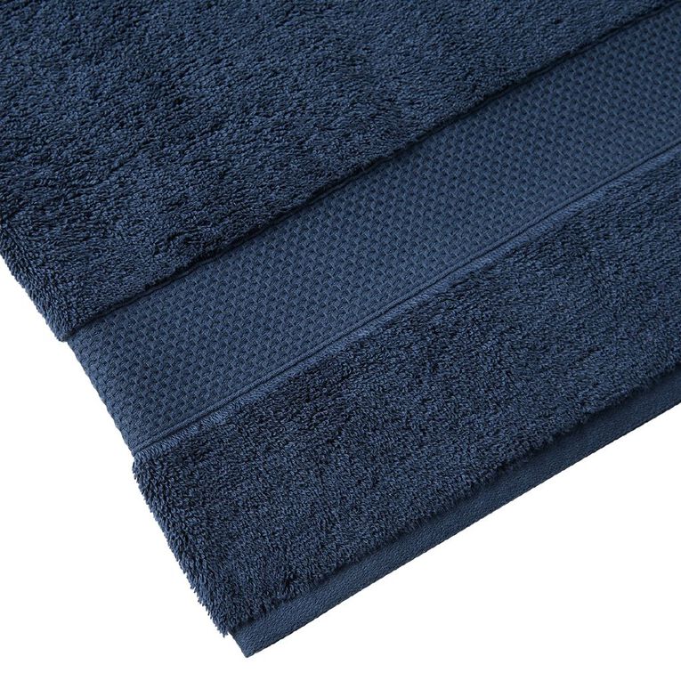 Living & Co Hotel Spa Towel Navy 90cm x 150cm, , hi-res