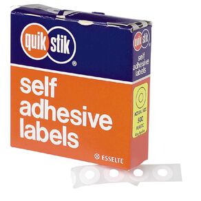 Quik Stik Labels Ring Eyelets 500 Pack