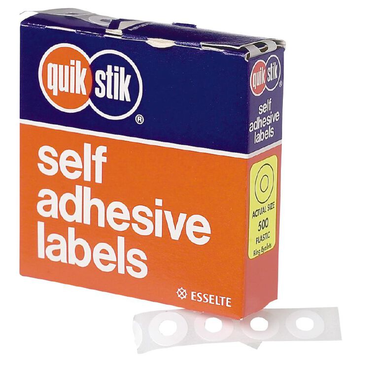 Quik Stik Labels Ring Eyelets 500 Pack