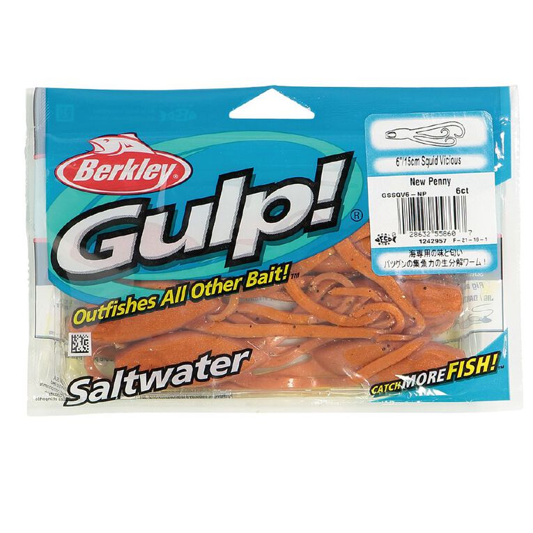 Berkley Gulp! Soft Bait Squid New Penny 6 Inch, , hi-res