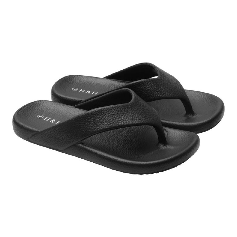 H&H Women's EVA Jandals, Black, hi-res