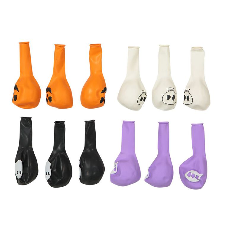 Scarehouse Spooky Printed Balloons 25cm 12 Pack, , hi-res