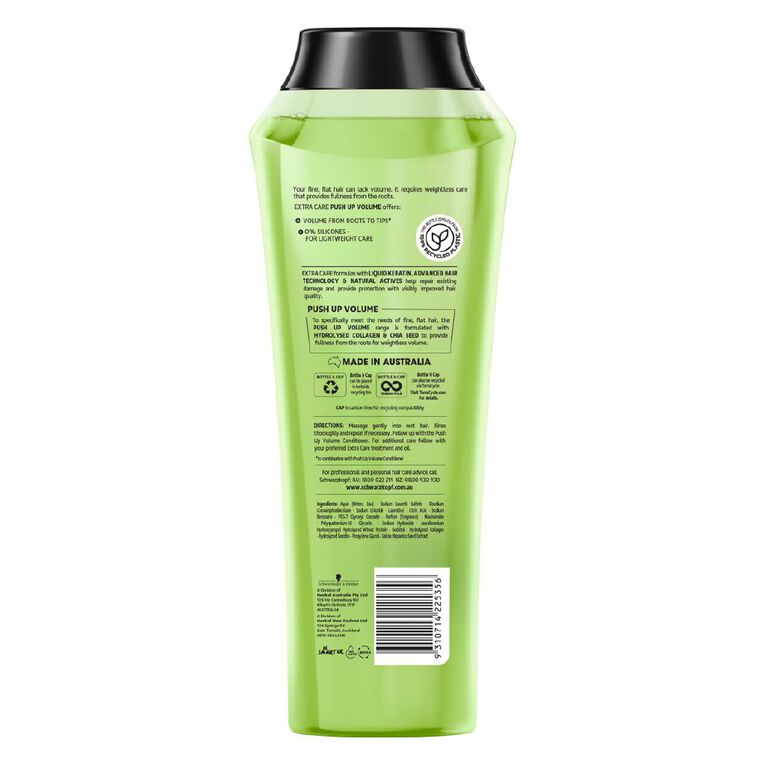Schwarzkopf Extra Care Push Up Volume Lifting Shampoo 400ml, , hi-res