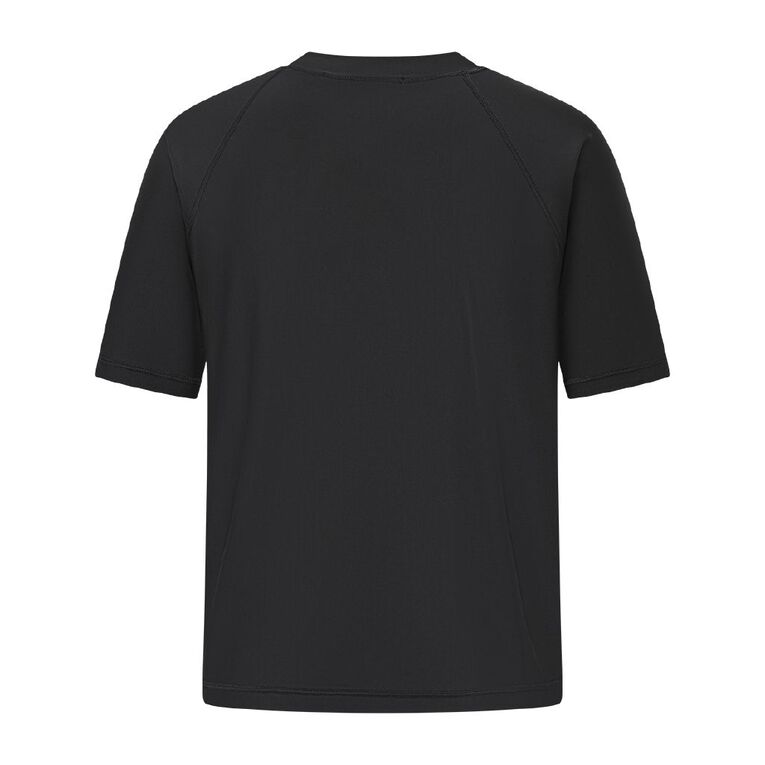 H&H Men's Shortsleeve Rashvest, Black, hi-res