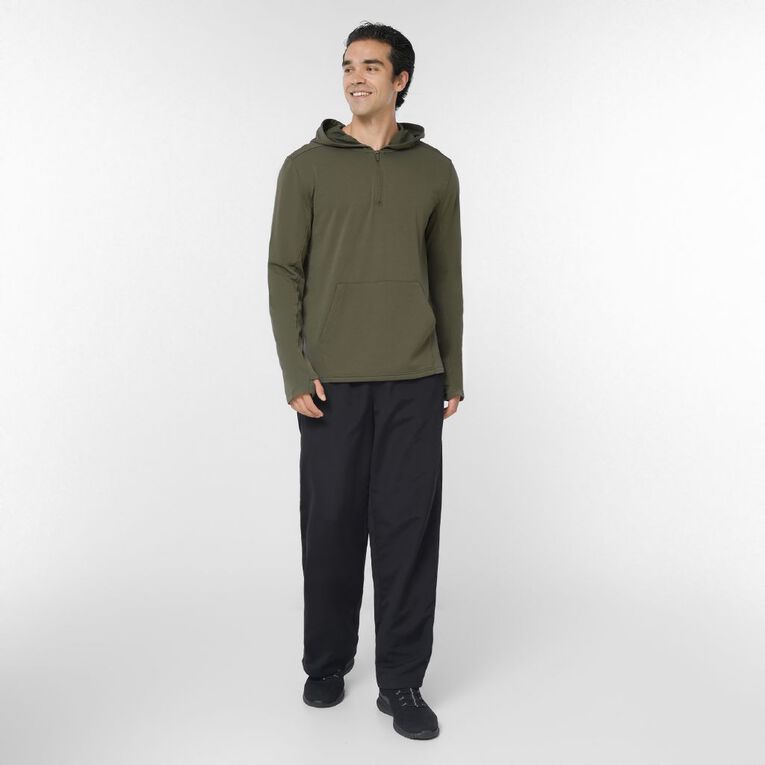 Active Intent Men's Quarter Zip Hoodie, Green Mid, hi-res