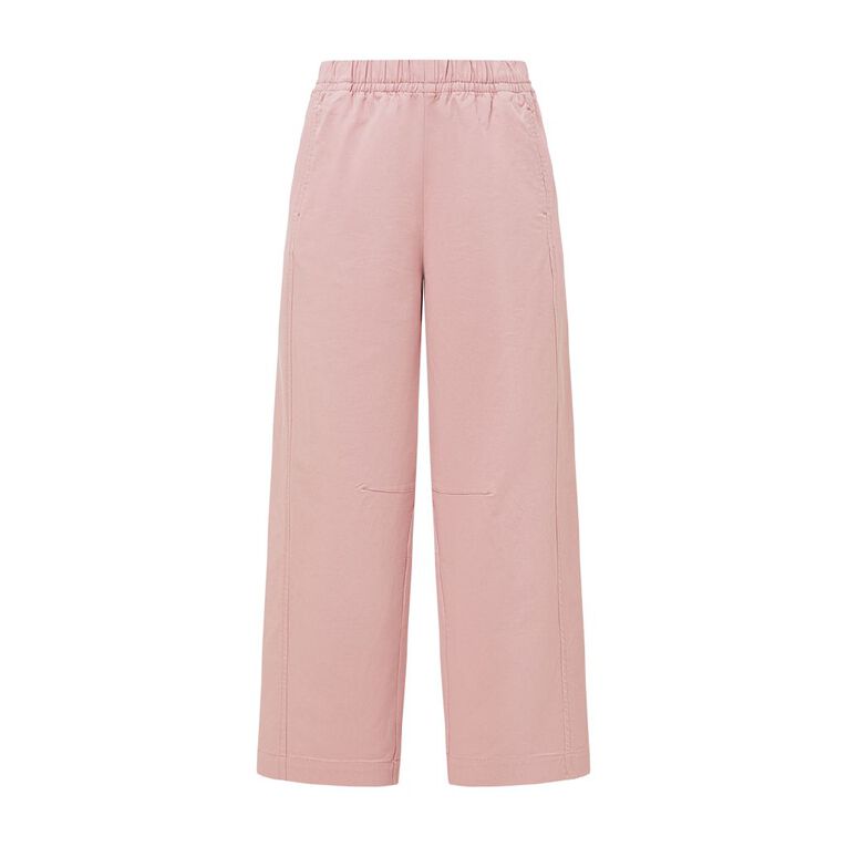 H&H Women's Relaxed Barrel Leg Pants, Pink Mid, hi-res