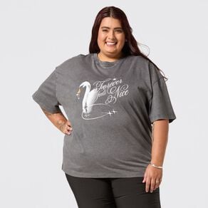 H&H Curve Women's Short Sleeve BF Print Tee