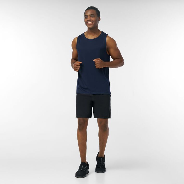 Active Intent Men's Cooldry Singlet, Blue Dark, hi-res