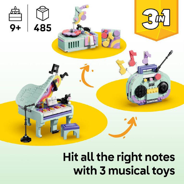 LEGO CREATOR Music Decor Piano with Cat 31392, , hi-res