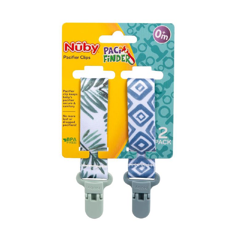 Nuby Fabric Pacifinder Assorted 2 Pack, , hi-res