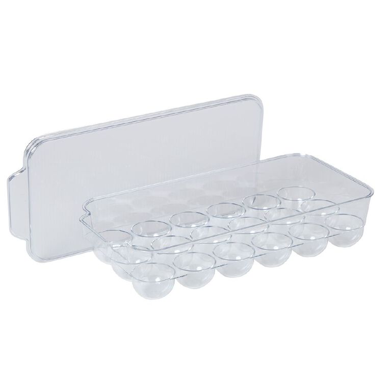 Living & Co 18 Egg Storage Container With Lid Clear, , hi-res