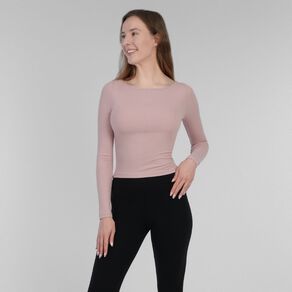 H&H Women's Boat Neck Rib Top