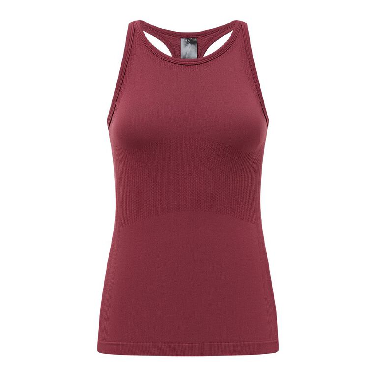 Active Intent Women's Seamless Slim Tank, Red Dark, hi-res