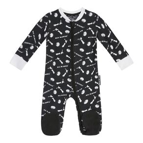 All Blacks Babies' 2 Way Zip All-in-One