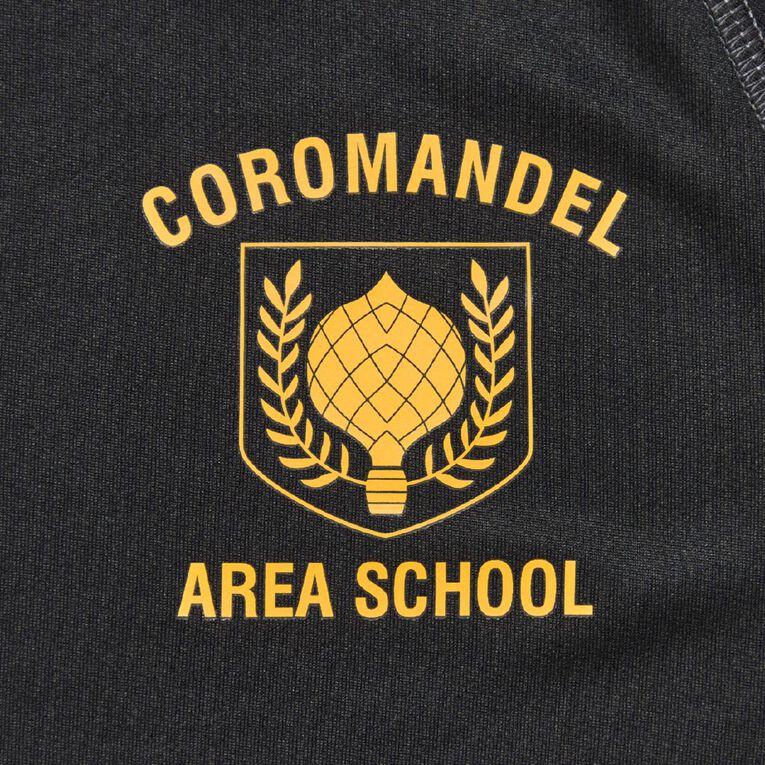 Schooltex Coromandel Area School PE Tee with Transfer, Black, hi-res