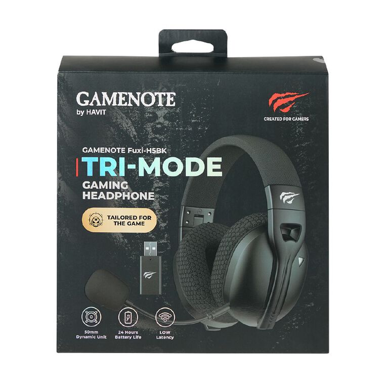 Gamenote Wireless Gaming Headphones FUXI-H5BK Black, , hi-res