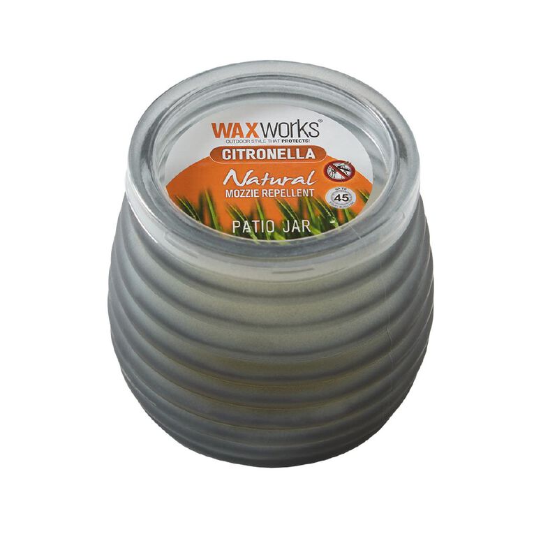 Waxworks Citronella Glass Patio Jar Candle 45 Hours Assorted, , hi-res