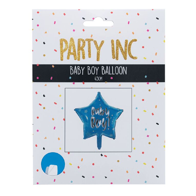 Party Inc Baby Boy Balloon 45cm, , hi-res