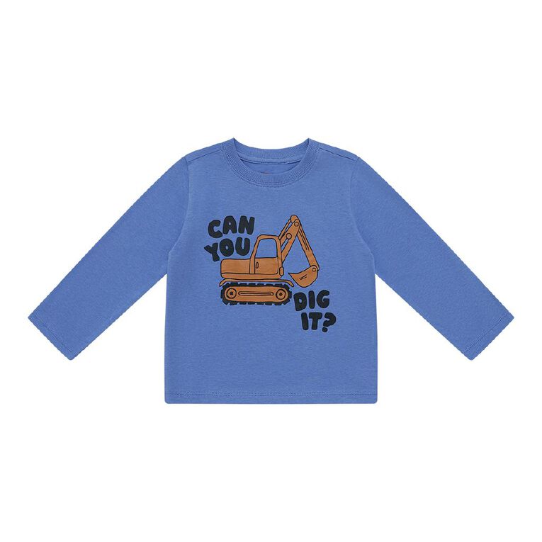 Young Original Toddler Long Sleeve Printed Tee, Blue Mid, hi-res