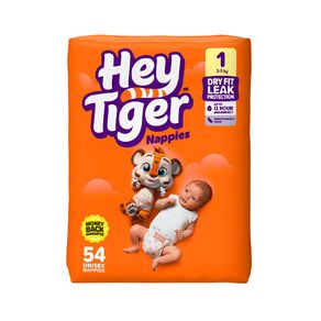 Hey Tiger Nappies Size 1 54 Piece