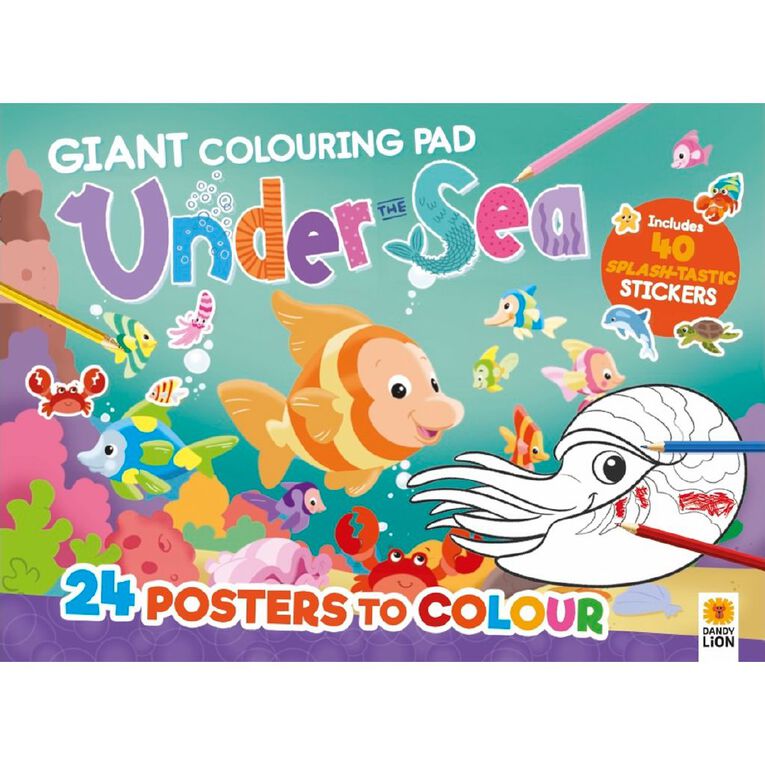 Under The Sea: Giant Colouring Pad, , hi-res