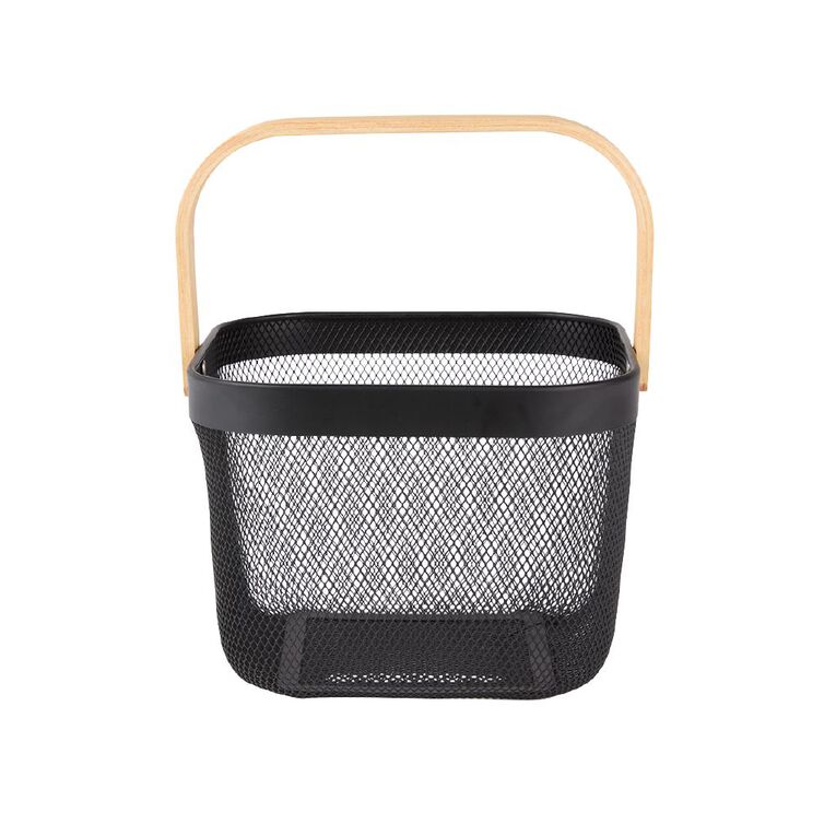 Living & Co Mesh Basket Black, , hi-res