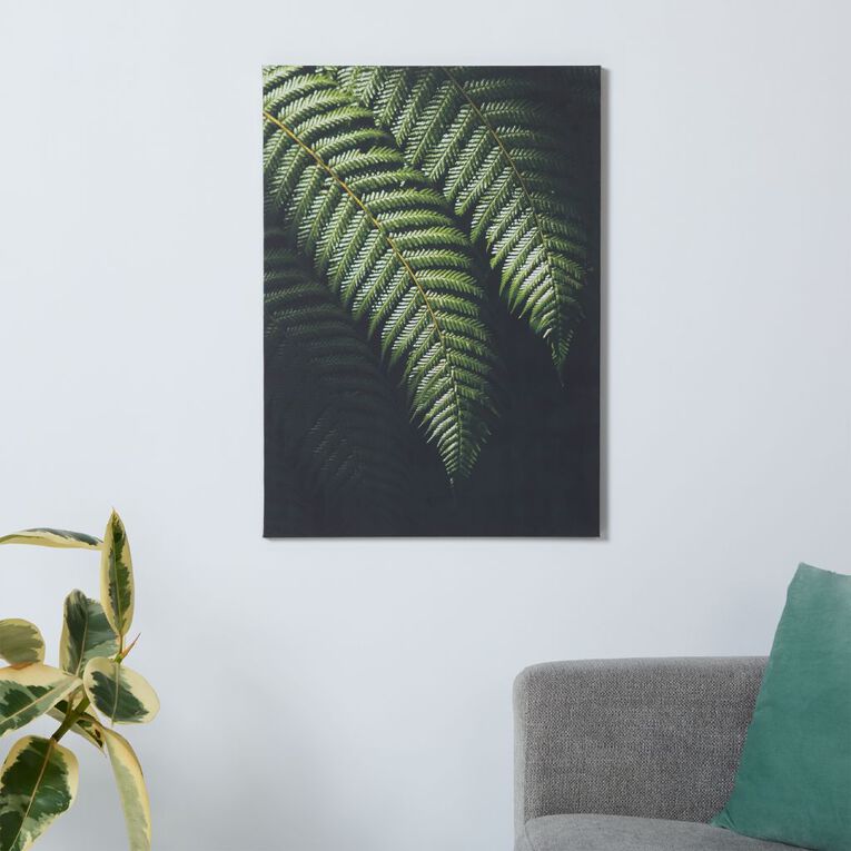 Living & Co Fern Printed Canvas 50cm x 70cm, , hi-res