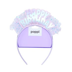 poppi happy birthday headband purple mid 1 each