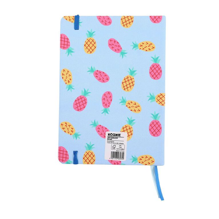 Kookie Pineapple A5 Notebook Blue, , hi-res