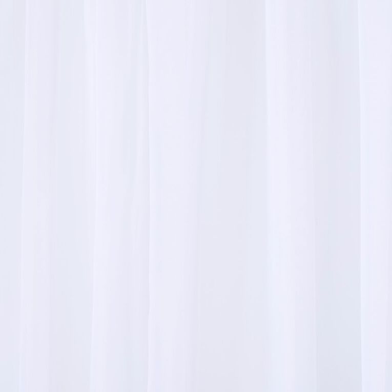 Living & Co Venus Sheer Voile White 90-180cm Wide/240cm Drop, White, hi-res