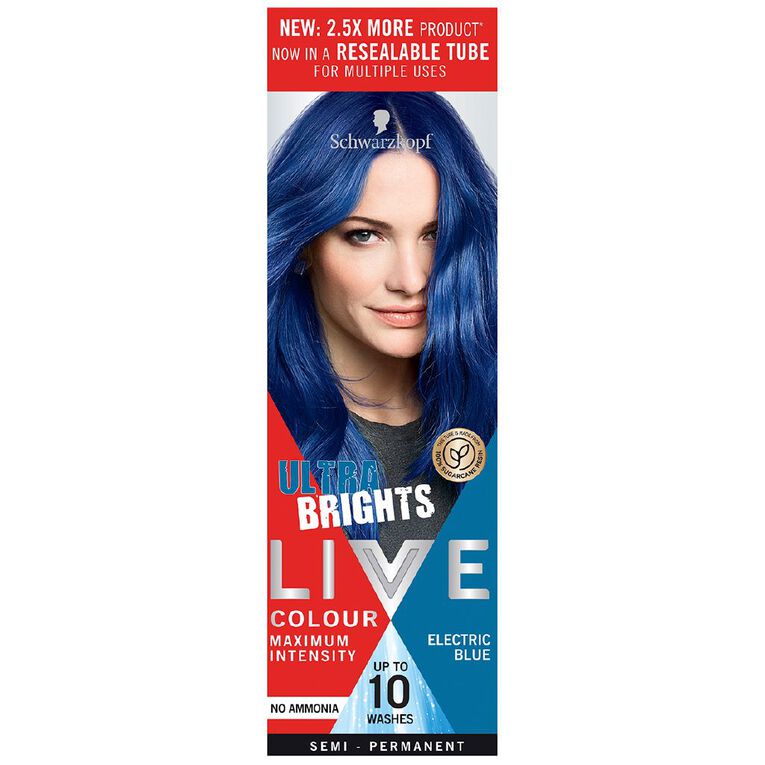 Schwarzkopf UBs LIVE Colour Electric Blue 75ml, , hi-res
