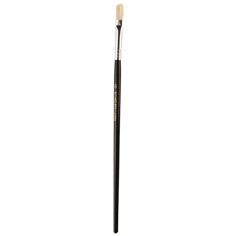 6 Hog Bristle Flat Brush Beige, , hi-res