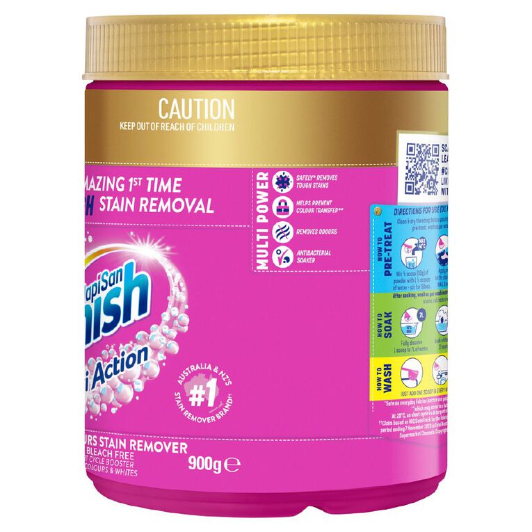Vanish Napisan Oxi Action Gold Stain Remover Powder Laundry Booster 900g, , hi-res