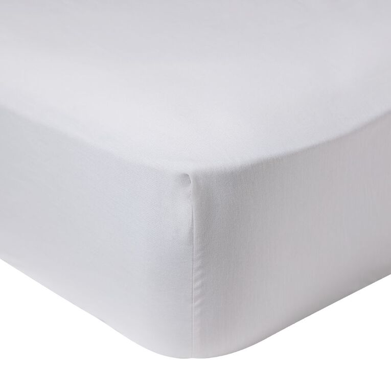 Living & Co Fitted Sheet 250TC Grey King, Grey, hi-res