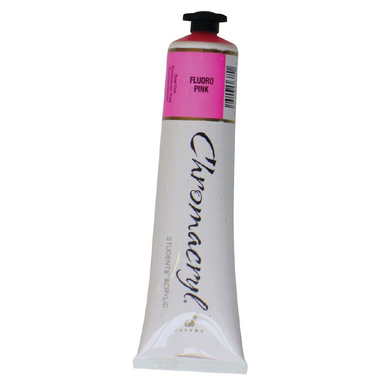 Chromacryl Acrylic Paint Fluoro Pink 75ml, , hi-res