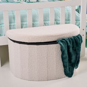 Living & Co Kids Boucle Storage Chest Cream