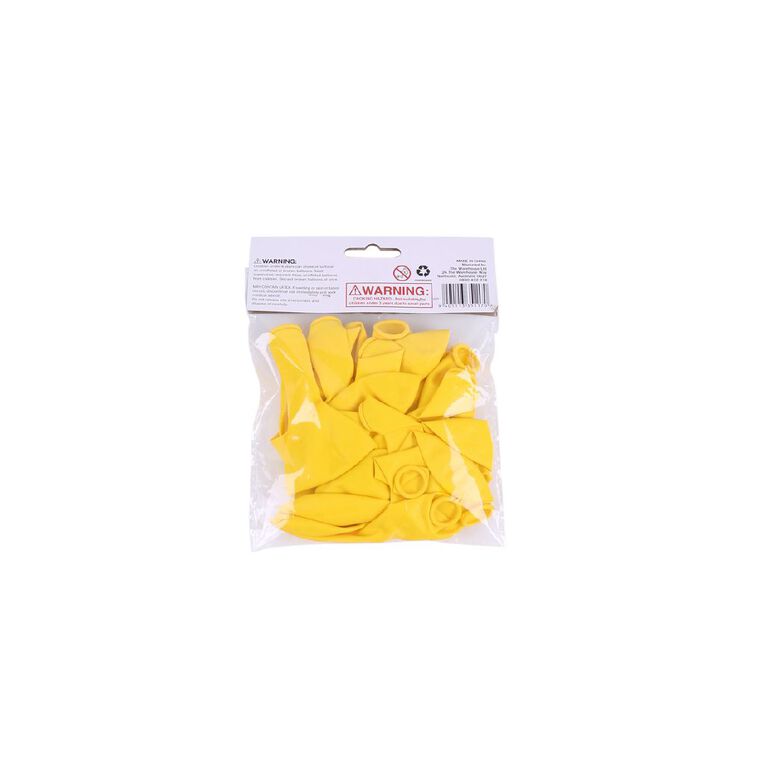 Party Inc Balloons 25cm Yellow 25 Pack, , hi-res