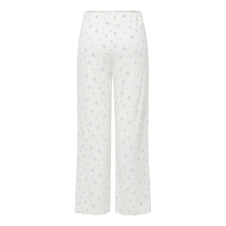H&H Women's Pointelle Pyjama Pants, Cream, hi-res
