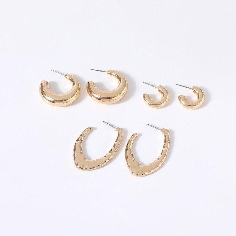 H&H Gold Hoop Earrings, , hi-res