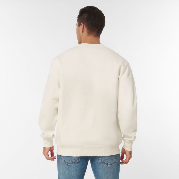 Garage Men's Graphic Crewneck Sweatshirt, Cream, hi-res