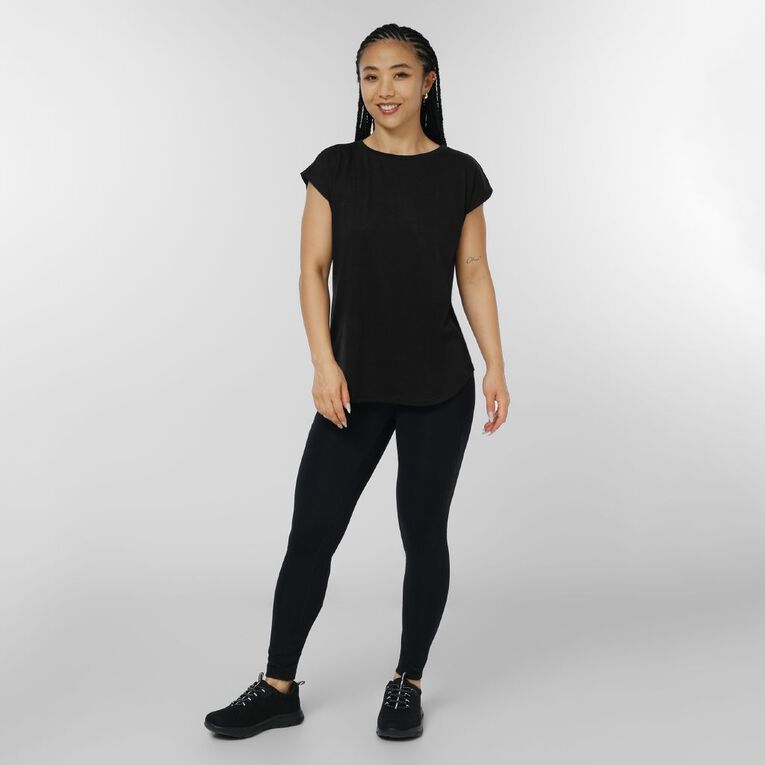 Active Intent Women's Crew Neck Tee, Black, hi-res