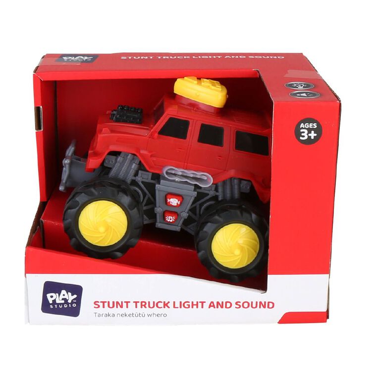 Play Studio Stunt Truck Light and Sound Red, , hi-res