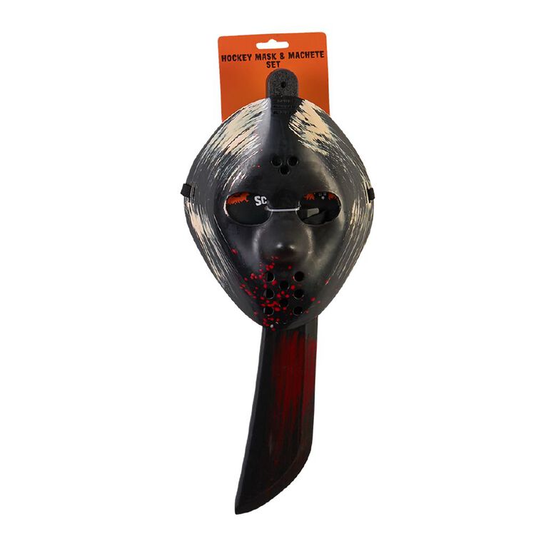 Scarehouse Hockey Mask & Machete Set, , hi-res