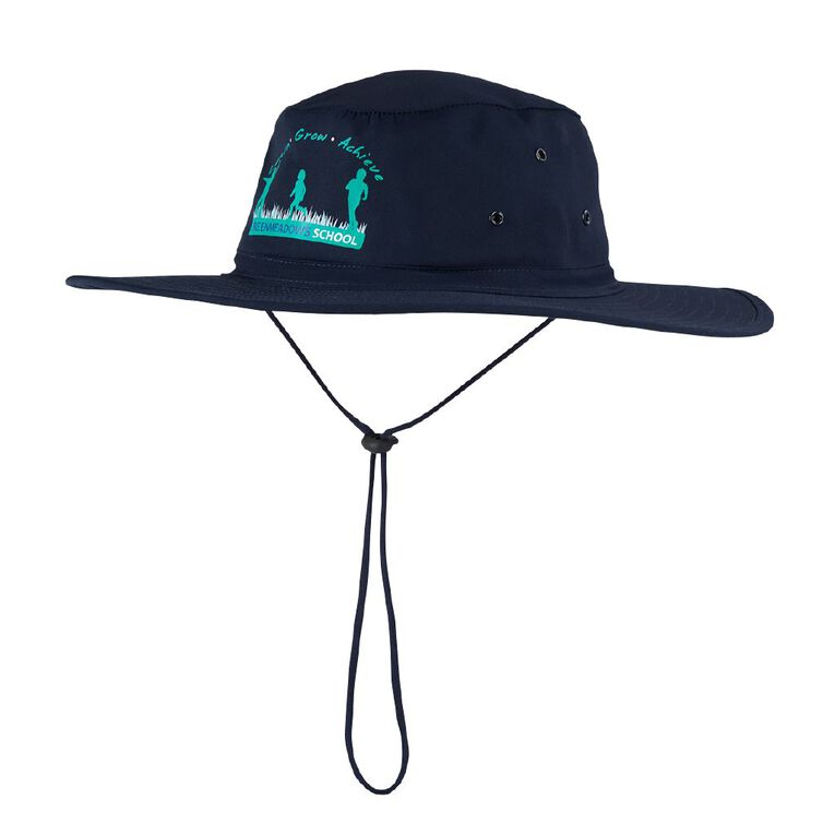 Schooltex Greenmeadows School Aussie Hat with Transfer, Navy, hi-res