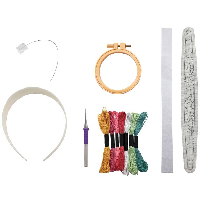 Uniti Craft Adults Needle Punch Headband Flower, , hi-res