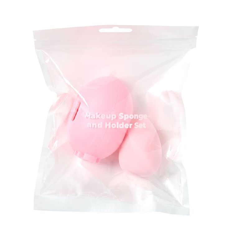 Beauty Sponge and Pink Sponge Holder, , hi-res