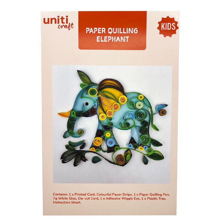 Uniti Paper Quilling Elephant, , hi-res