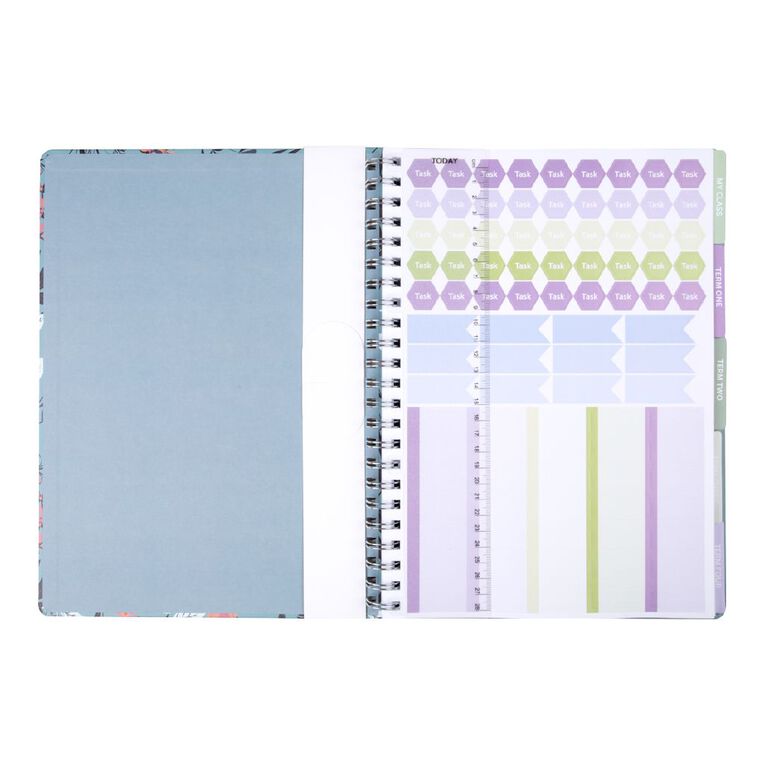WS Teachers Planner Undated Floral Navy, , hi-res