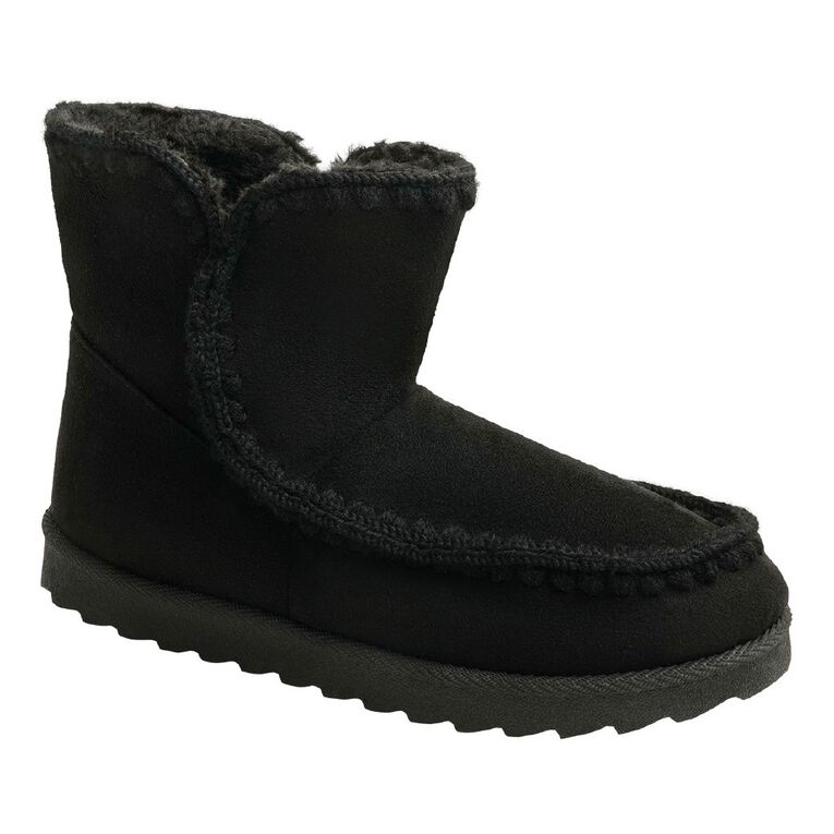 H&H Women's Bannie Slipper Boots, Black, hi-res